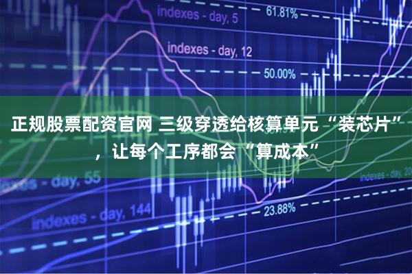 正规股票配资官网 三级穿透给核算单元 “装芯片”，让每个工序都会 “算成本”